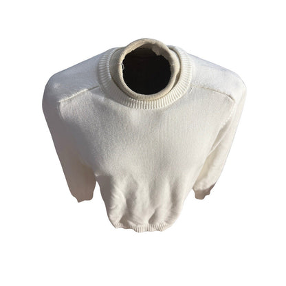 J.Crew Knit for J.Crew Ivory Mock Neck Cotton Sweater Men’s Large