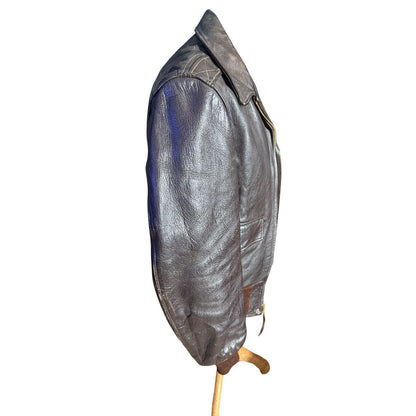 Vintage 1949 Sierra Sportswear Horsehide Leather Jacket Sz 40 Union Label USA