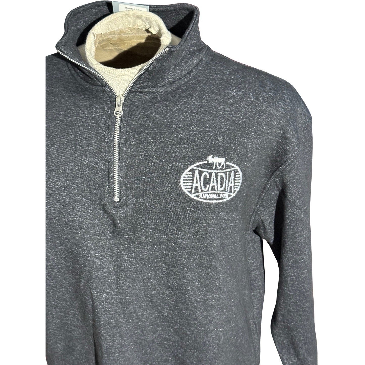 Valani Acadia National Park Quarter Zip Pullover Heather Black Size M NWT