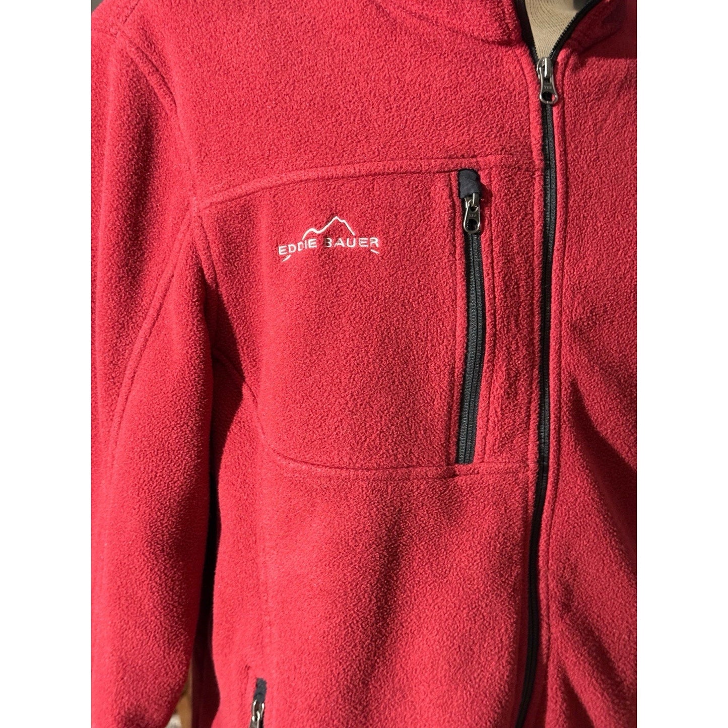 Eddie Bauer Captain Morgan Fleece Jacket 2XL Red Full Zip Promo Logo