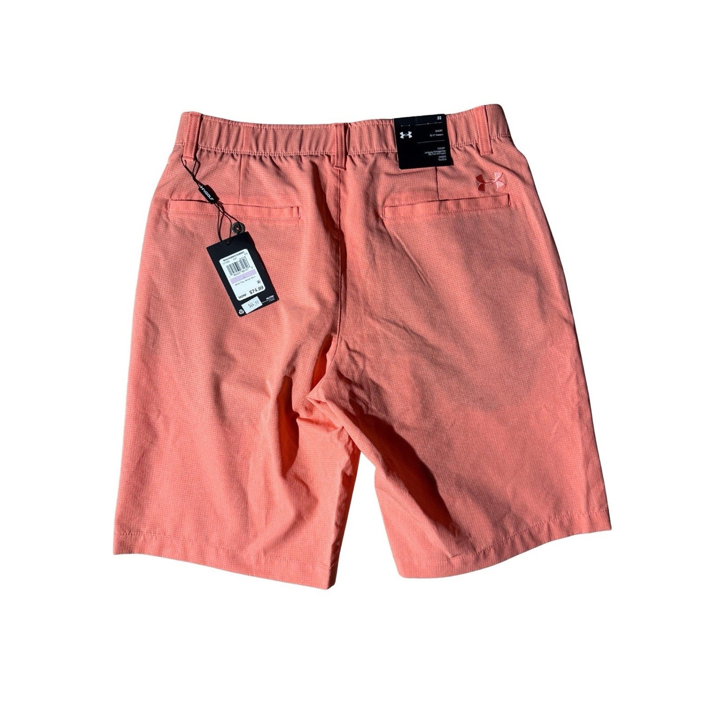 Under Armour Men’s Golf Shorts 32 Coral Iso-Chill Stretch 10.5” NWT