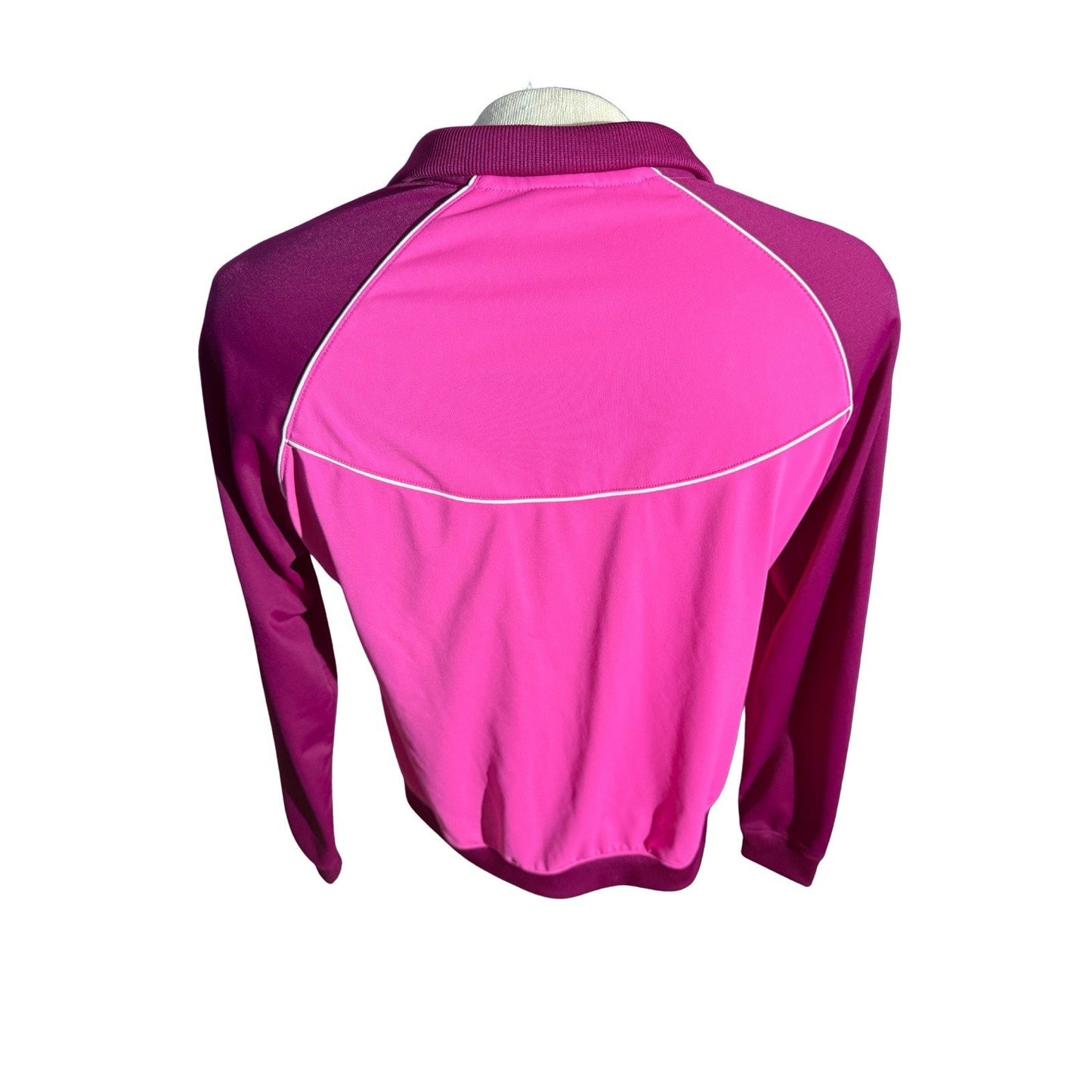 Nike Women Track Jacket Pink Magenta White Piping Full Zip Retro Style 279
