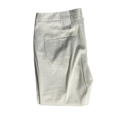 Coldwater Creek Women’s Size 18 White Sateen Ankle Pants Natural Fit NWT
