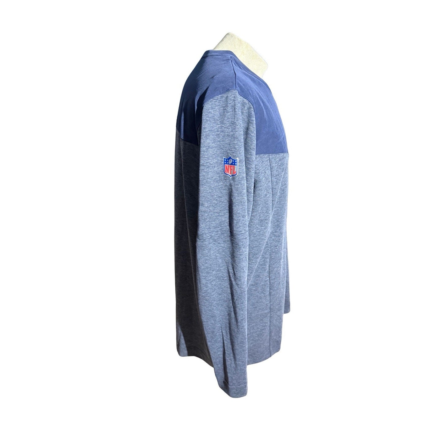 Nike Dallas Cowboys NFL Dri-Fit Quarter Zip Pullover Blue Gray Men’s XL