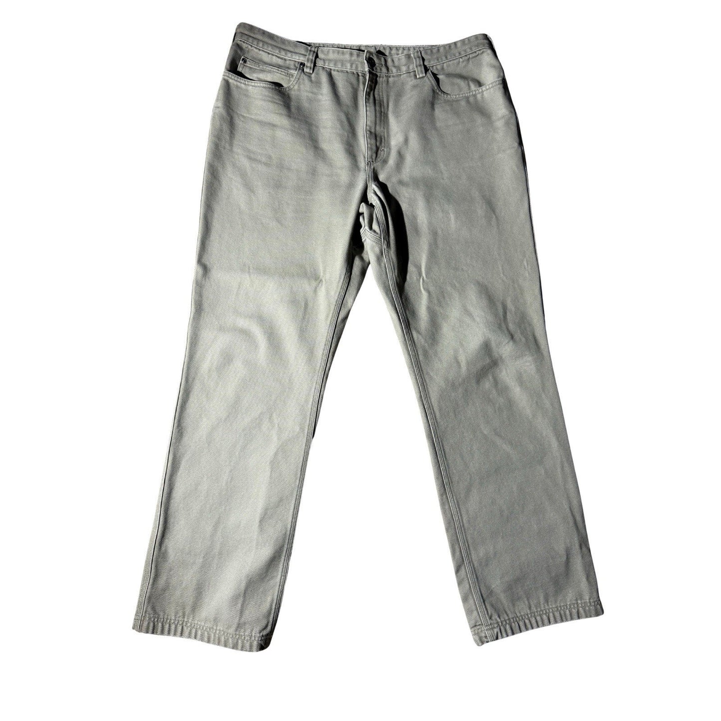 Duluth Trading Co 40x34 Gray Cotton Work Pants Heavy Duty Canvas Utility