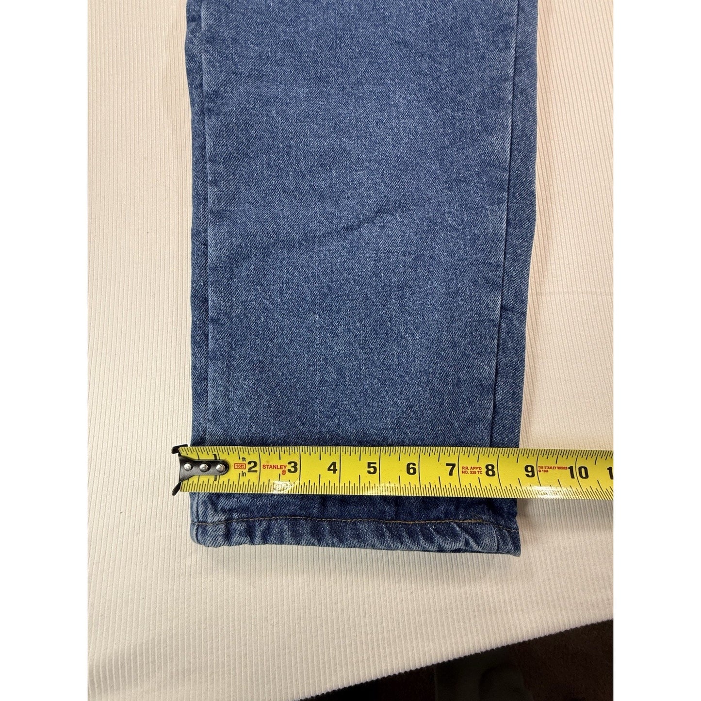 LL Bean Flannel Lined Jeans 36x30 Made in USA Vintage 90s Denim Winter Pants