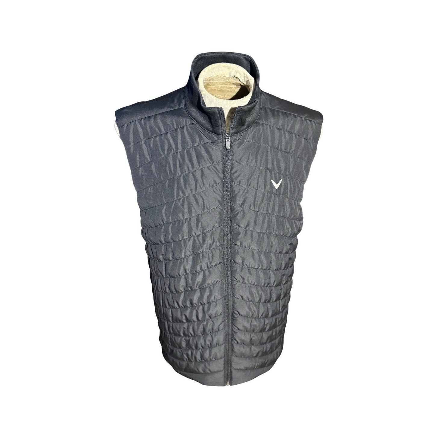 Callaway Women’s Golf Vest L Black Quilted Lightweight Zip Front Sleeveless