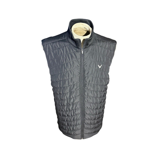 Callaway Women’s Golf Vest L Black Quilted Lightweight Zip Front Sleeveless