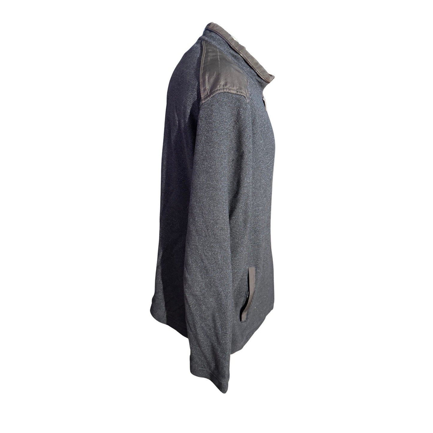 Johnston & Murphy Men’s XXXL Full Zip Jacket Black Gray Cotton Blend