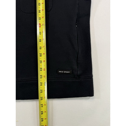 Polo Sport Ralph Lauren Sleeveless Hoodie Vest Mens L Black Full Zip