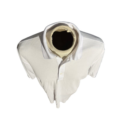 Bugatchi Men’s Polo Shirt XL White Modal Blend Soft Touch Textured Knit Classic