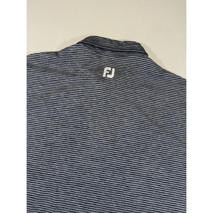 FootJoy FJ Golf Polo Shirt Mens Large Gray Stripe Golf Club of Edmond