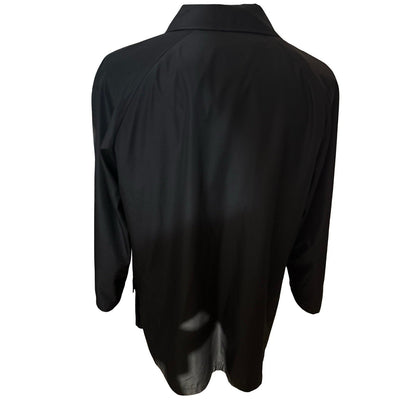 Harold Powell Black Raincoat Men’s M Plaid Lined Wool Zip Liner Classic Coat