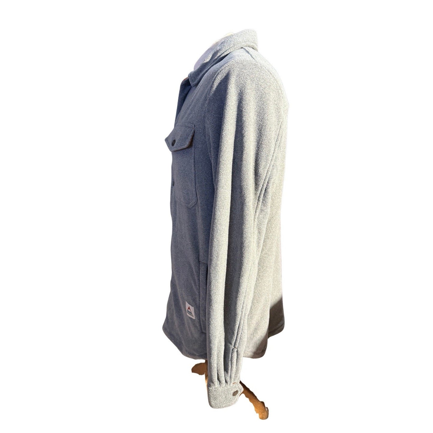 Passenger Made To Roam Fleece Shacket Gray Snap Button Overshirt Men’s Small