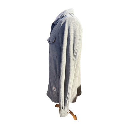 Passenger Made To Roam Fleece Shacket Gray Snap Button Overshirt Men’s Small