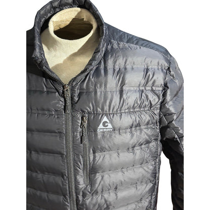 Gerry Men’s XXL Down Puffer Jacket Gray Lightweight Packable 90/10 Down Fill