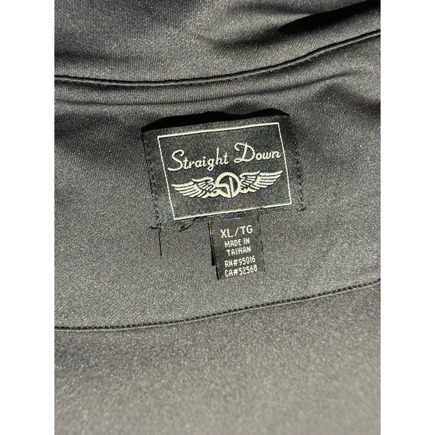 Straight Down Men’s Jacket XL Black Full Zip Golf Performance Hooded Softshell