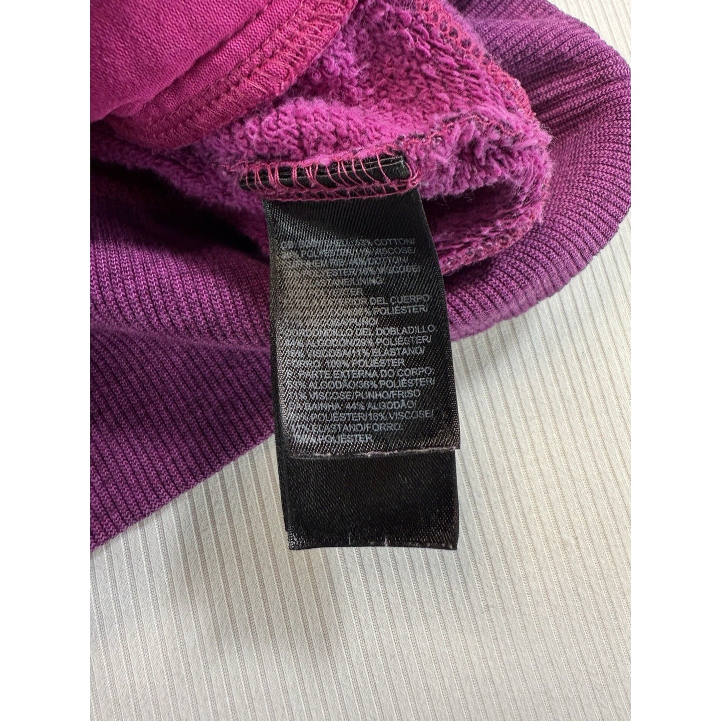 The North Face Purple Fleece Full Zip Hoodie Jacket Women's L
