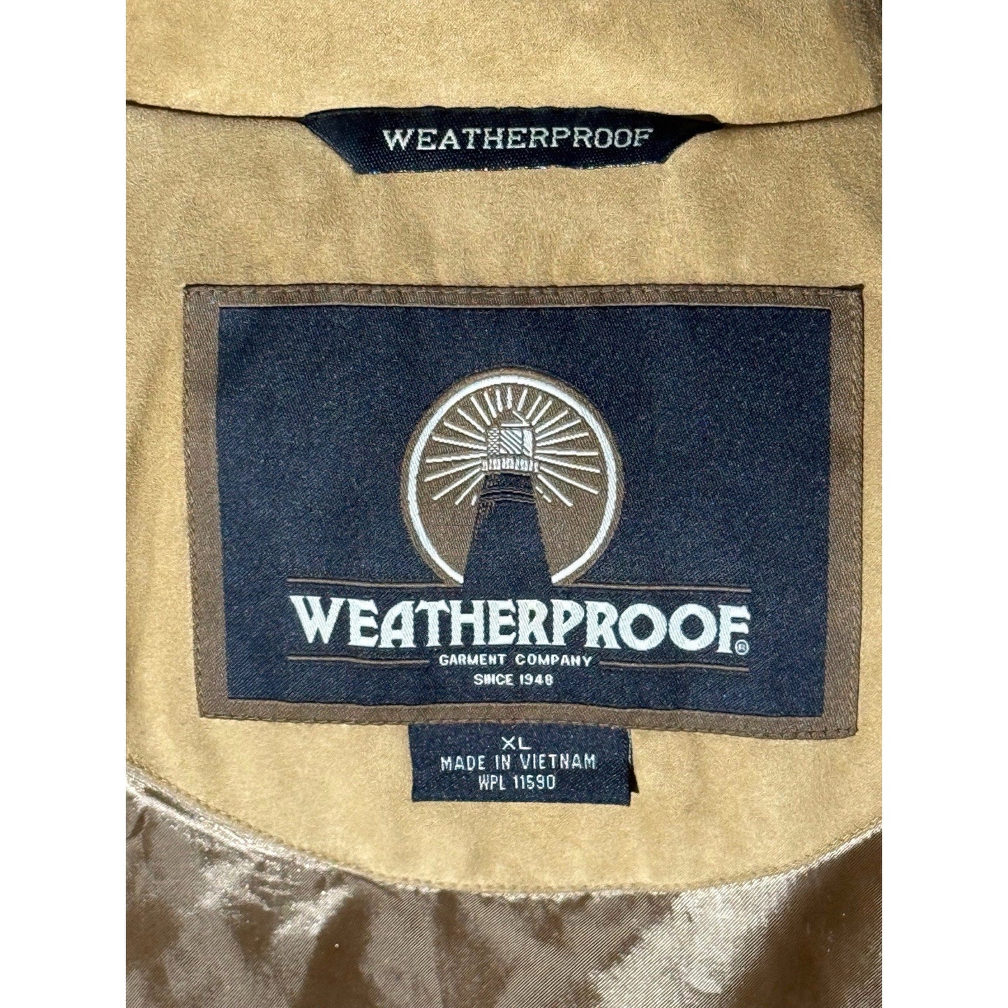 Weatherproof Suede Bomber Jacket XL Tan Absolut Vodka Promo Embroidered