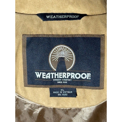 Weatherproof Suede Bomber Jacket XL Tan Absolut Vodka Promo Embroidered